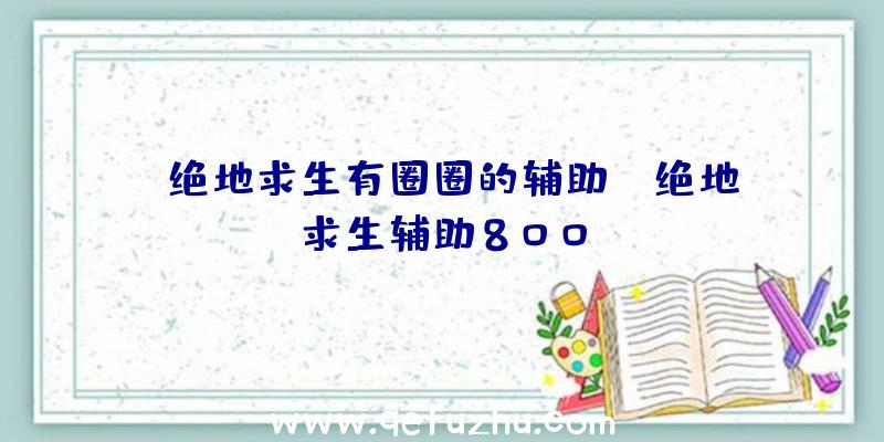 「绝地求生有圈圈的辅助」|绝地求生辅助800